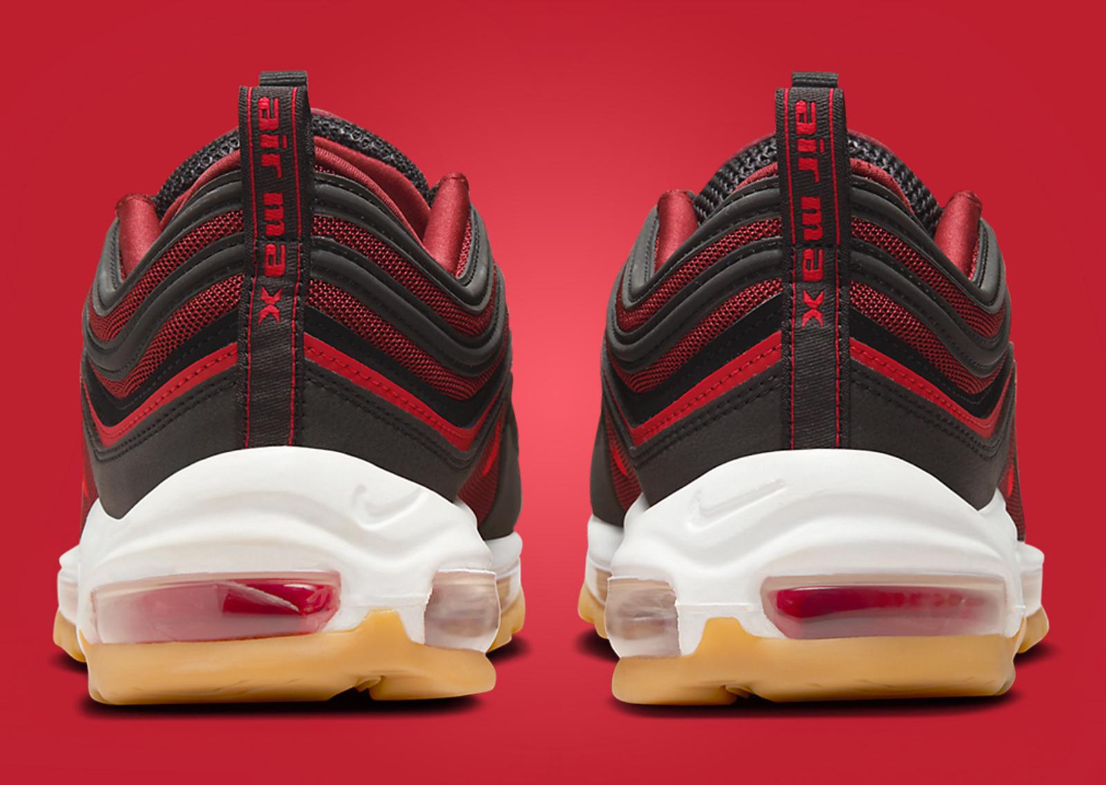 Nike Air Max 97 Black Team Scarlet Back