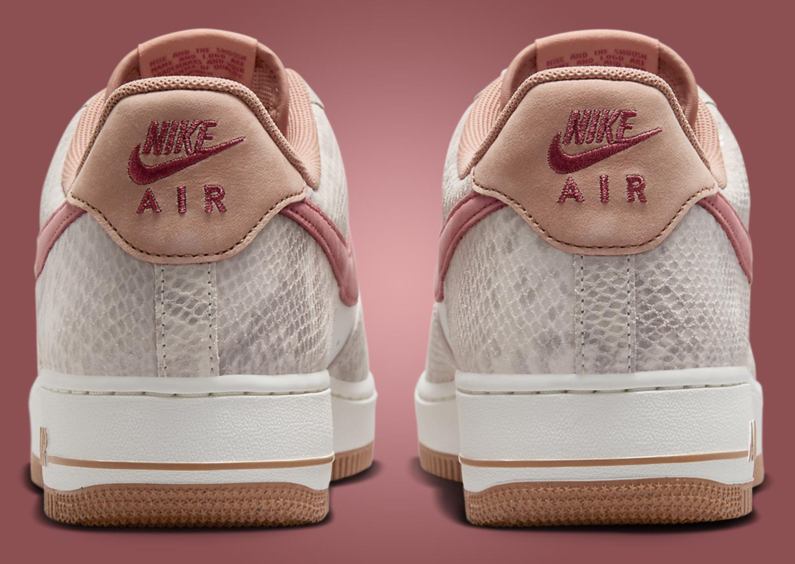 Nike Air Force 1 Low Snakeskin Summit White Heel