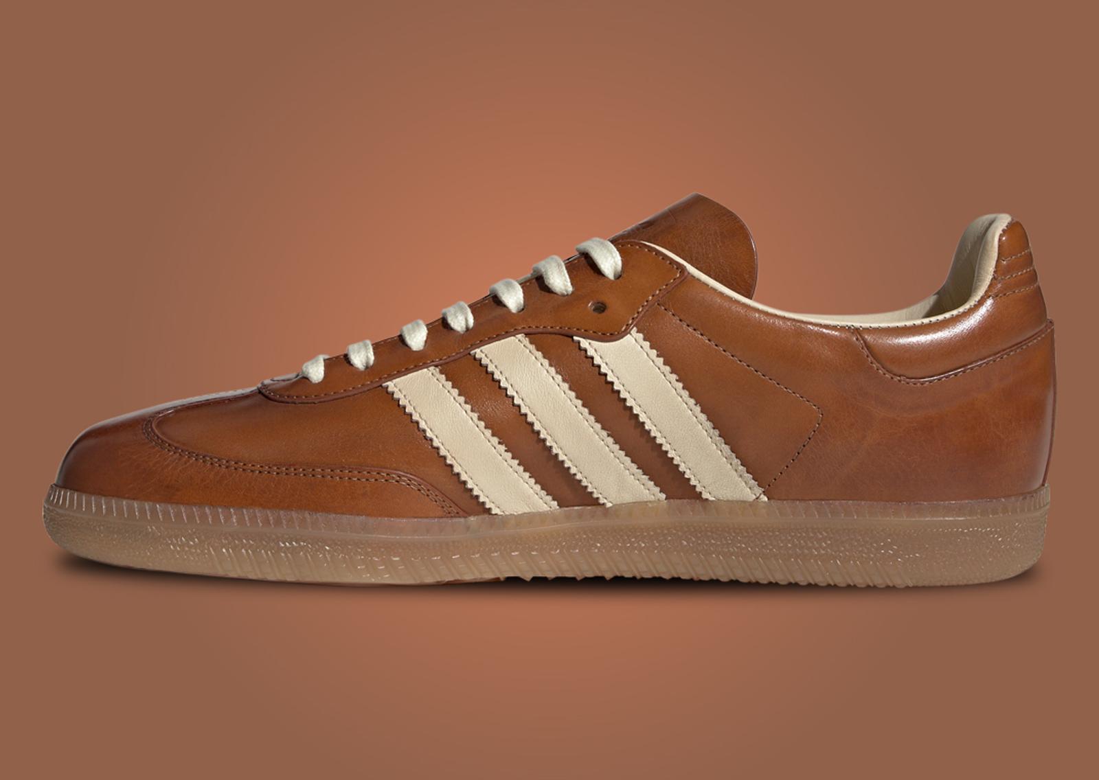 adidas Samba OG Made in Italy Vachetta Tan Medial