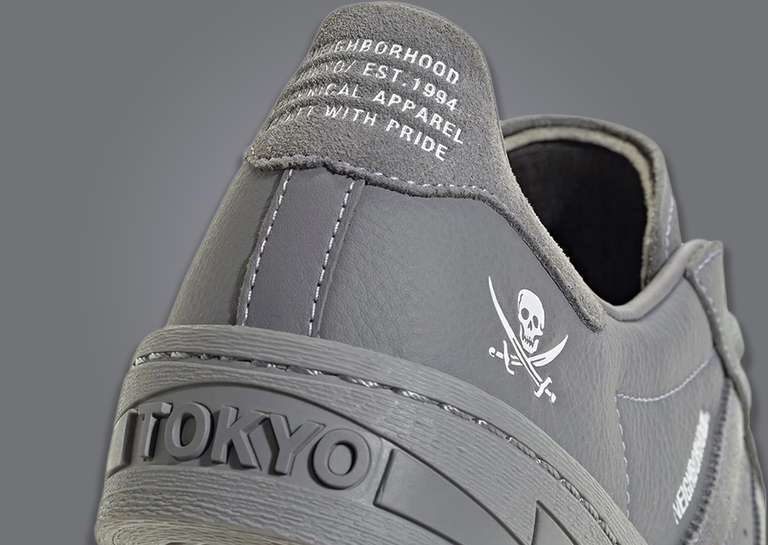 NEIGHBORHOOD x adidas Superstar Grey Heel Detail