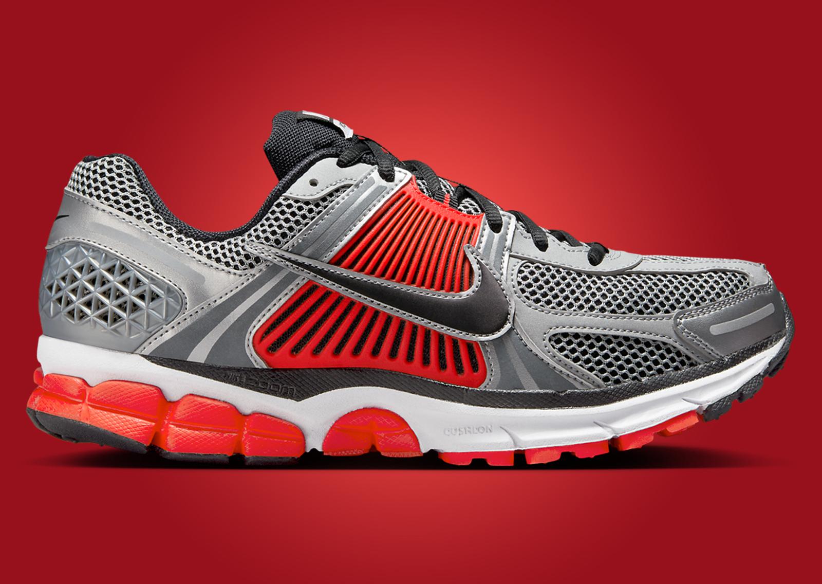 Nike Zoom Vomero 5 Bright Crimson Metallic Silver Lateral