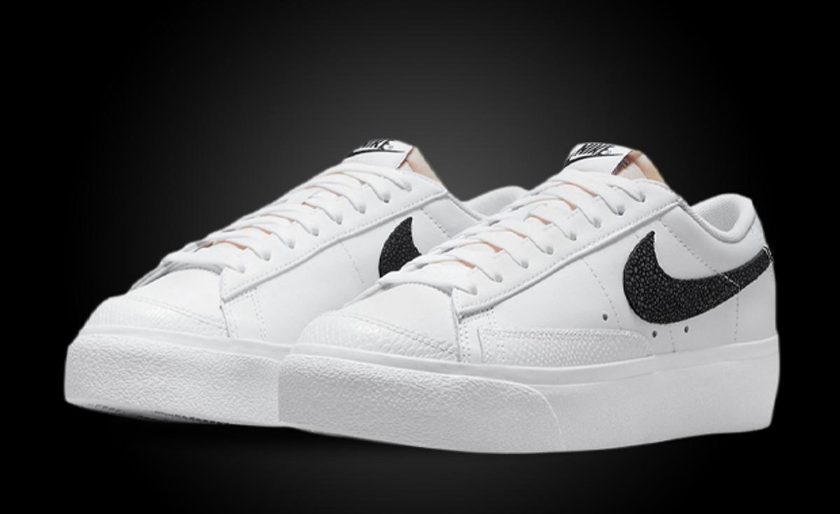 The Nike Blazer Low Platform Reptile White Black Is Simple Yet Striking