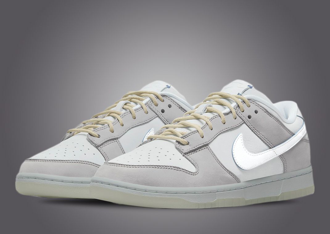 Pure Platinum And Wolf Grey Take Over This Nike Dunk Low