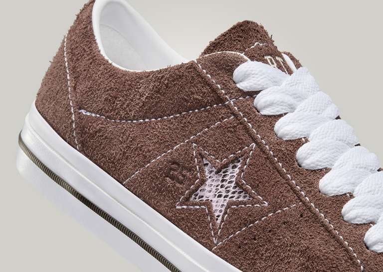 Quartersnacks x Converse One Star Pro Ox Brown Midfoot Detail