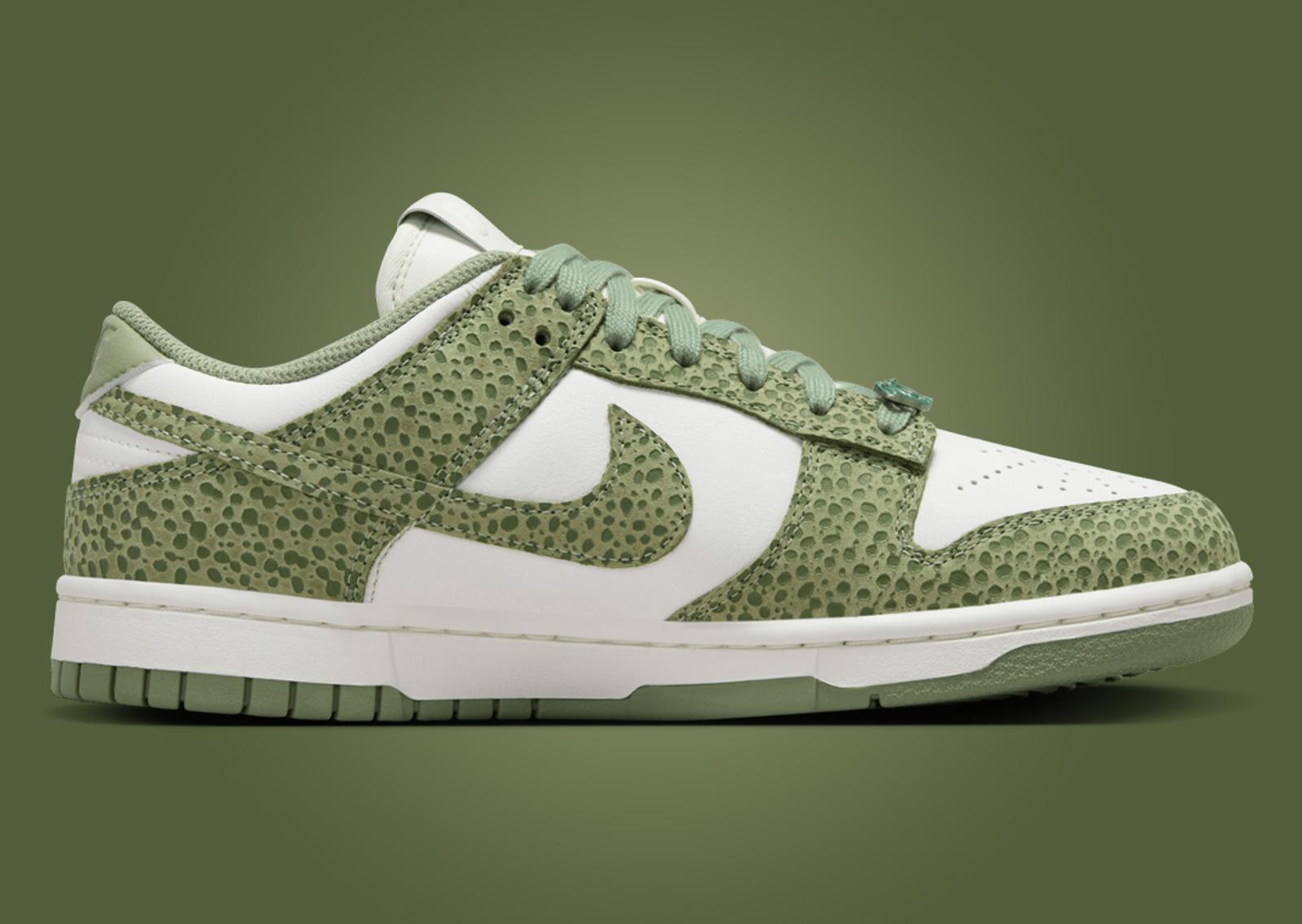 Nike Dunk Low Safari Print Honeydew (W) Medial