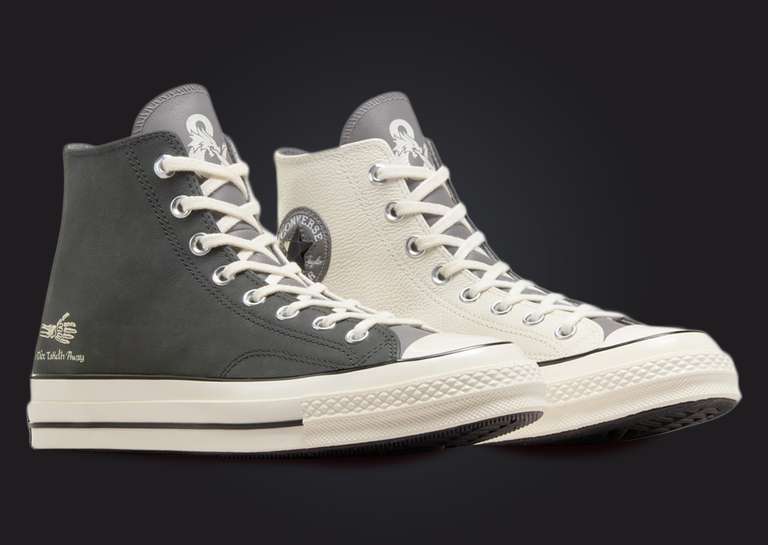 Dungeons & Dragons x Converse Chuck 70 Leather Black Grey Angle