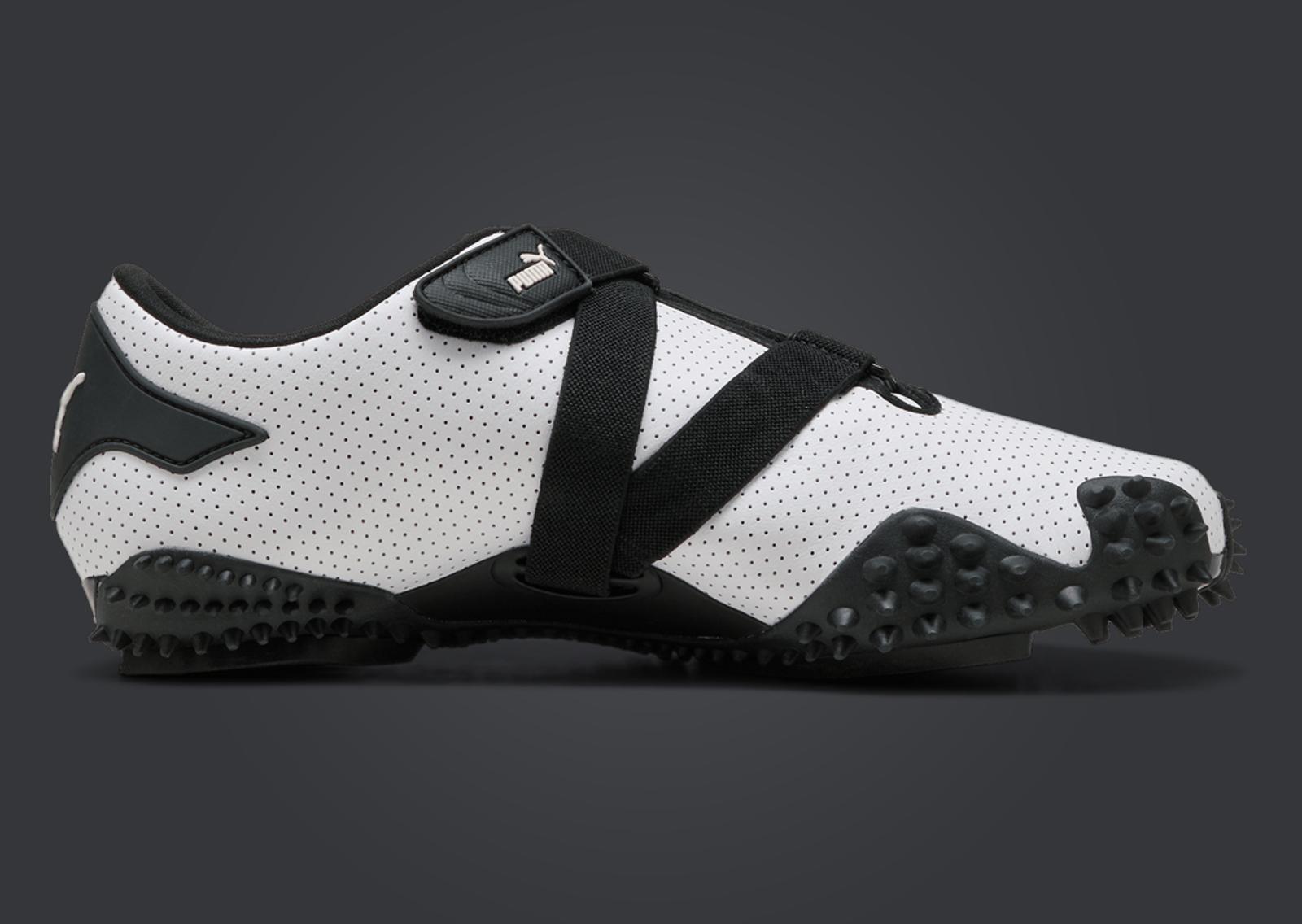 Puma Mostro Perforated Leather White Black Medial