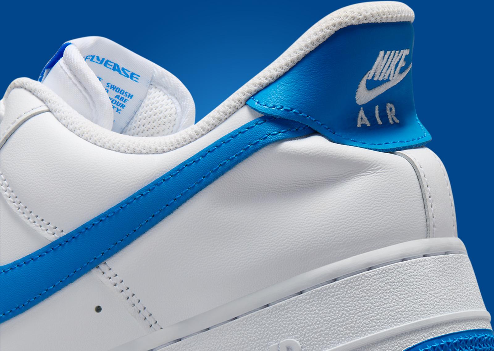 Nike Air Force 1 Low EasyOn White Hyper Royal Heel EasyOn