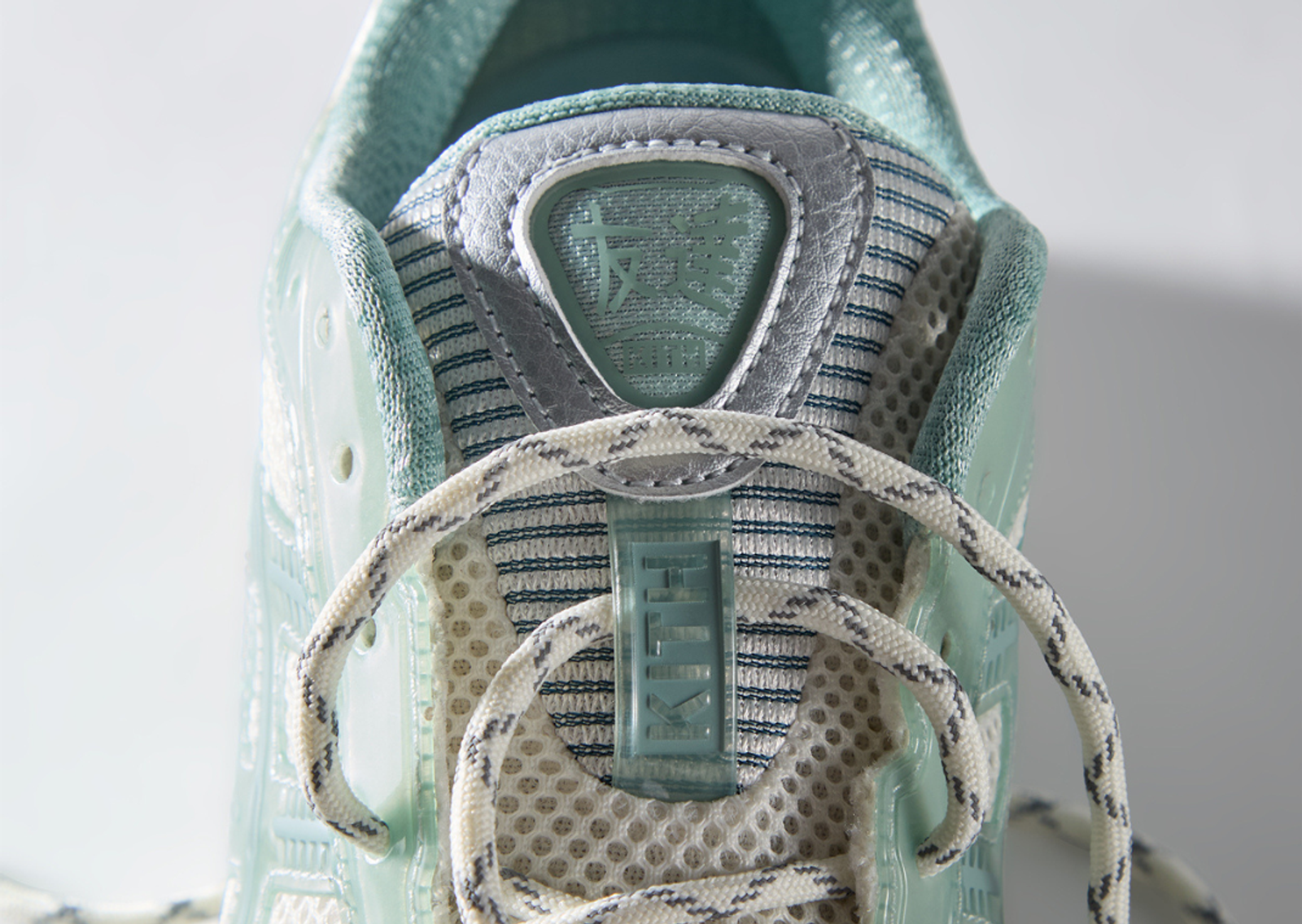 Kith x Asics Gel-Kayano 12.1 Ice Blue Tongue Detail