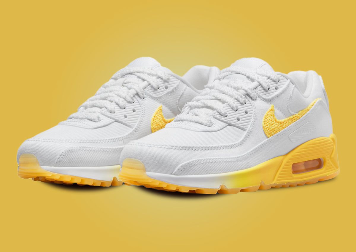 Nike air max white and yellow Clearance
