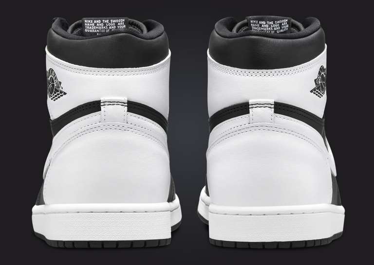 Air Jordan 1 Retro High OG Black White Heel