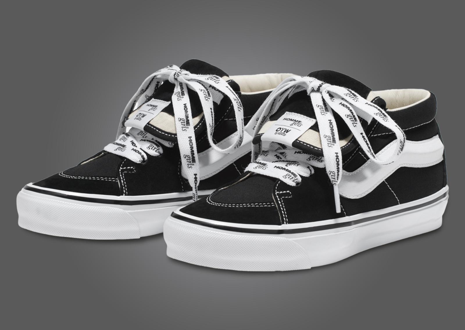 HommeGirls x Vans OTW Sk8-Mid 83 Black Angle