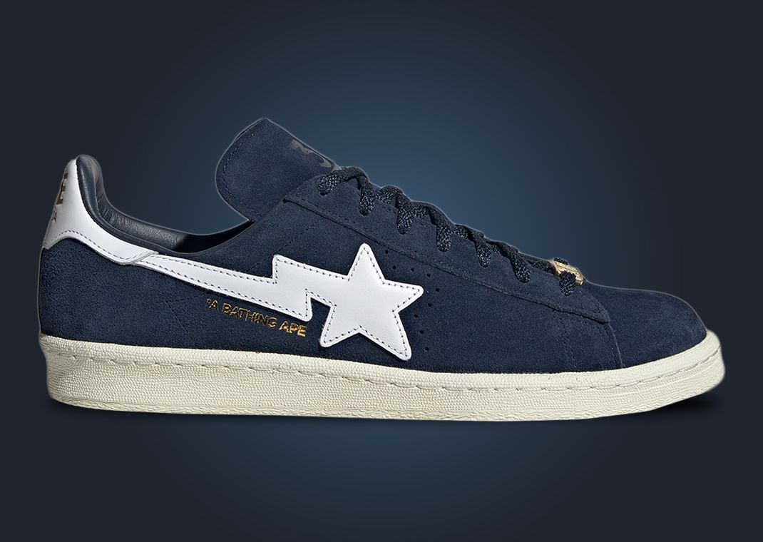 The BAPE x adidas Campus 80s Collegiate Navy Drops On April 1st