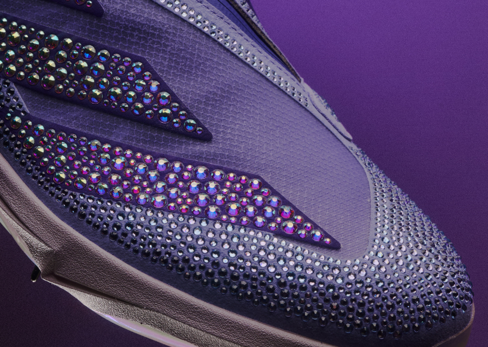 Swarovski x adidas Adizero Impact+ Light Purple Toe Detail