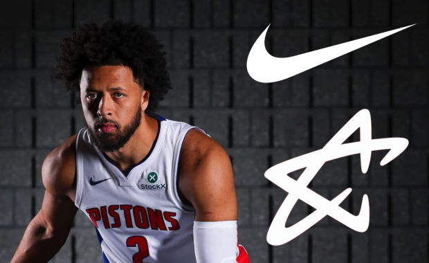 Cade Cunningham with his Nike logo