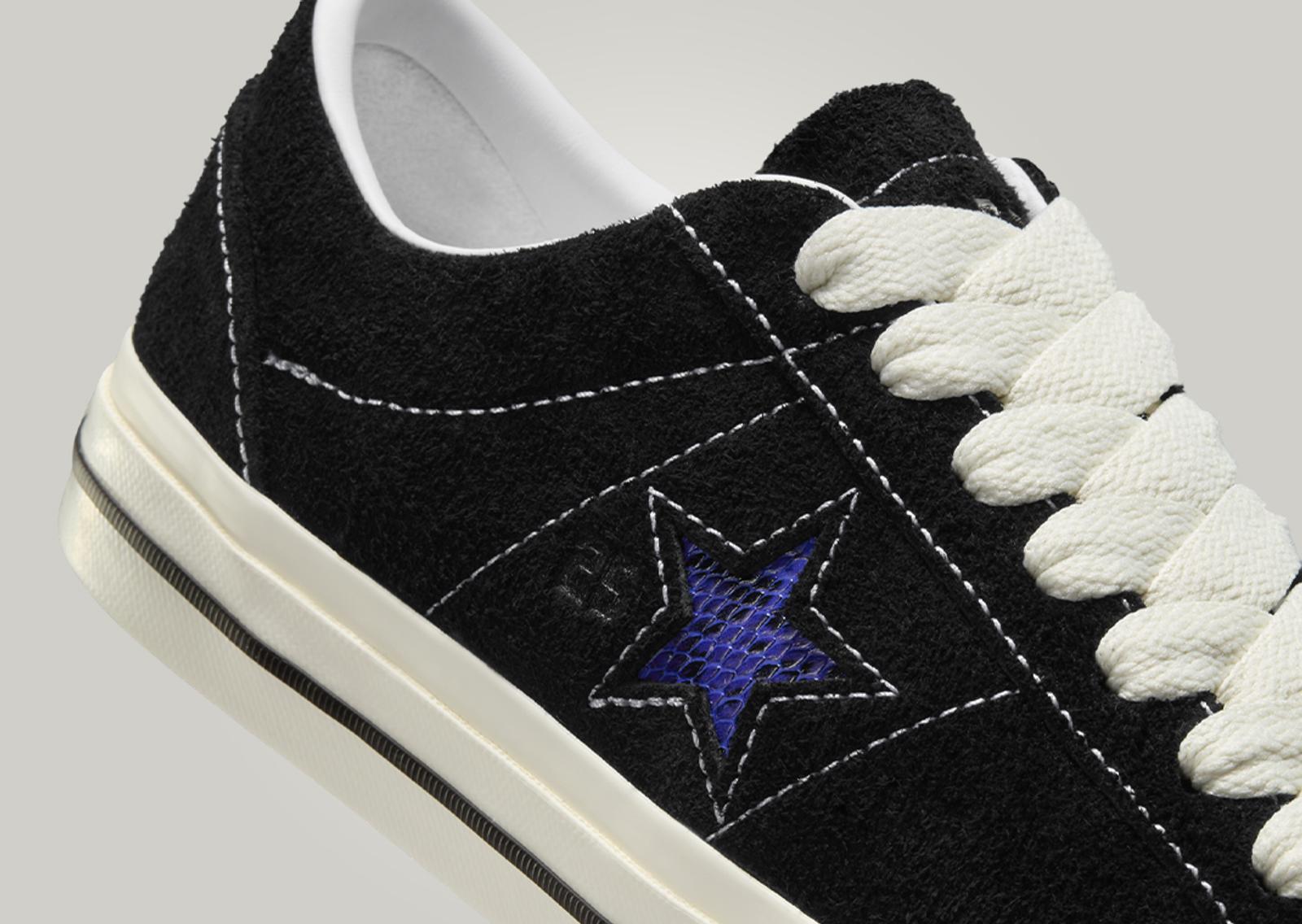 Quartersnacks x Converse One Star Pro Ox Black Midfoot Detail