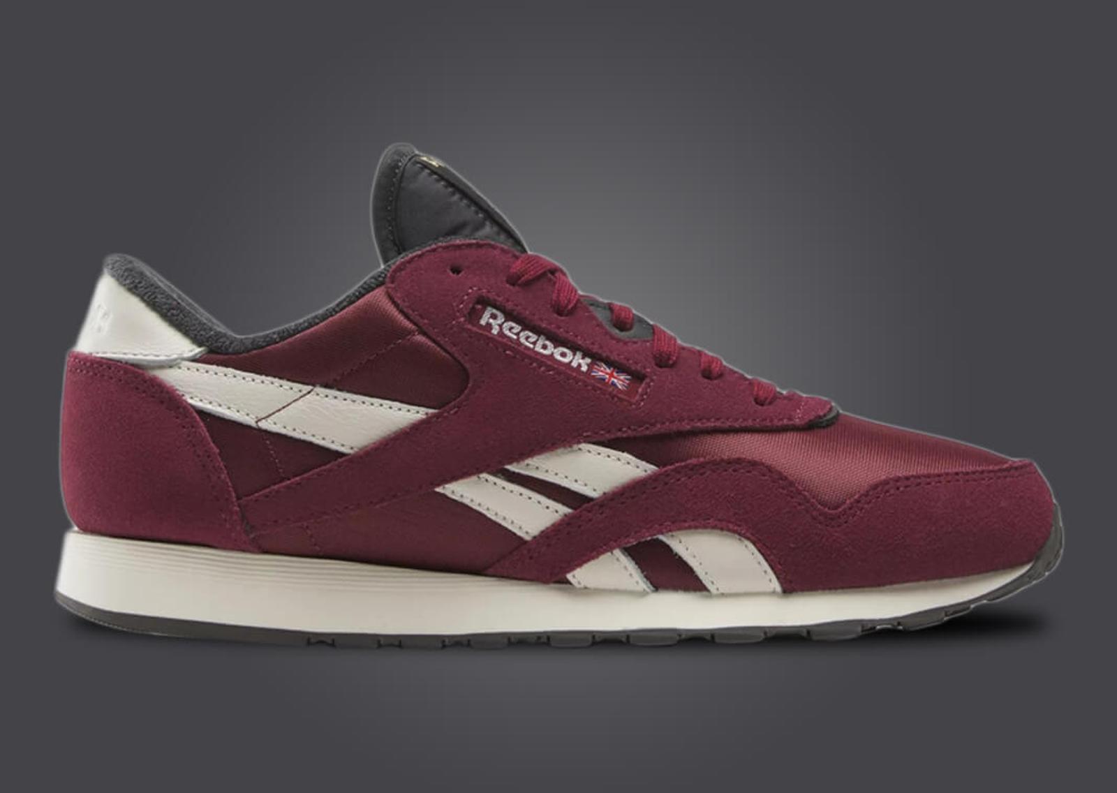 Reebok Classic Nylon Hip-Hop Classic Maroon Right Side Lateral