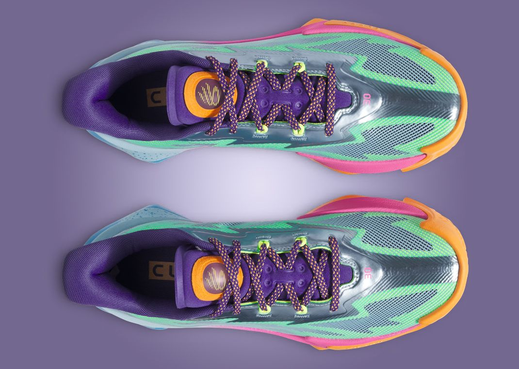 海外限定カラー UNDER ARMOIR CURRY7 29cm Under Armour Curry 7 Nerf Super Soaker Water Blue Orange