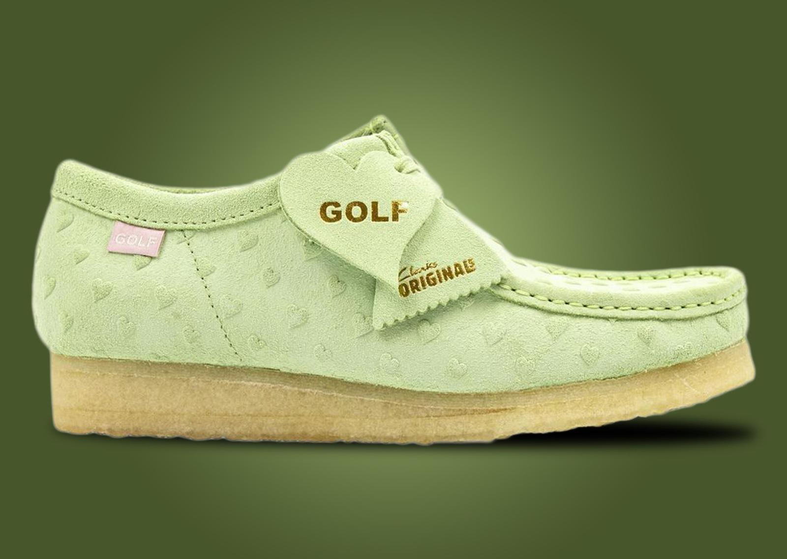 Golf Wang x Clarks Originals Wallabee Green Lateral