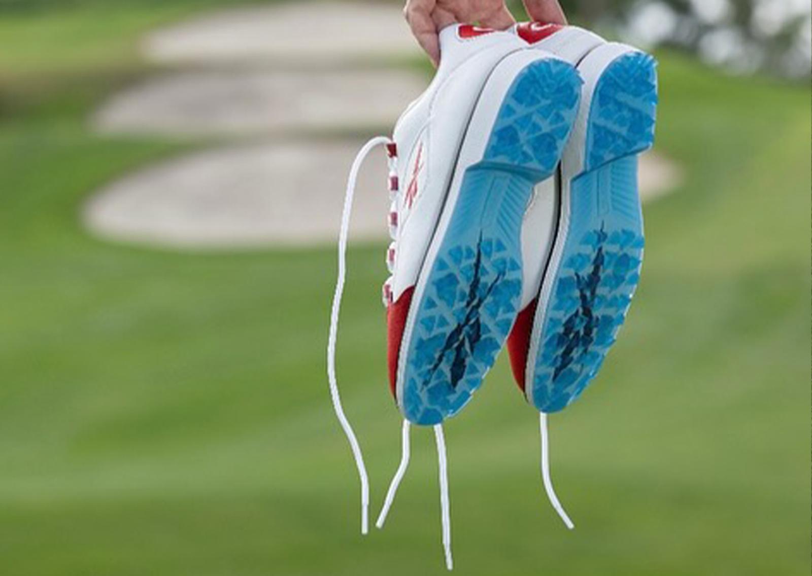 Reebok Question Low Golf Red Toe Outsole