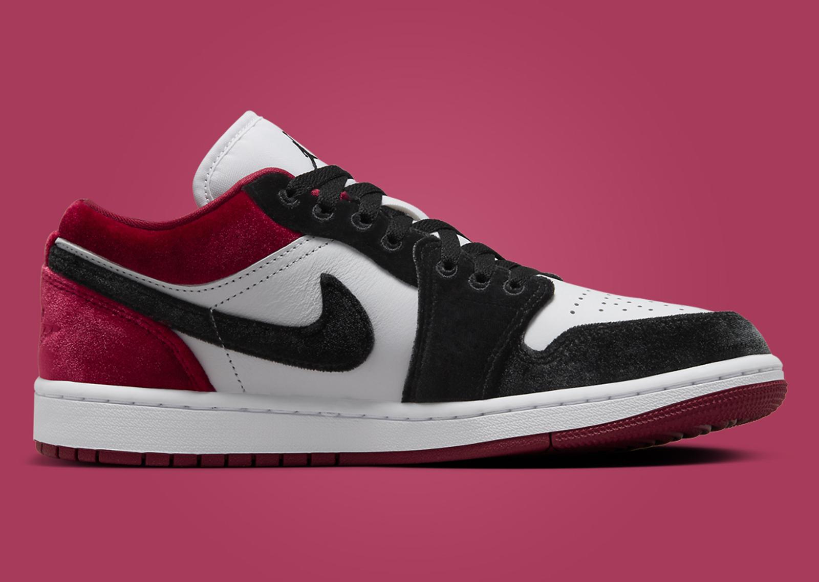 Air Jordan 1 Low Velvet Black Toe (W) Medial