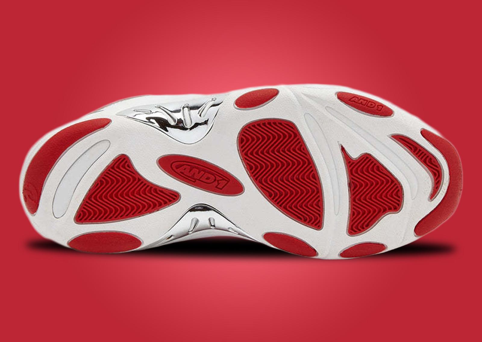 AND1 Tai Chi White Red Outsole