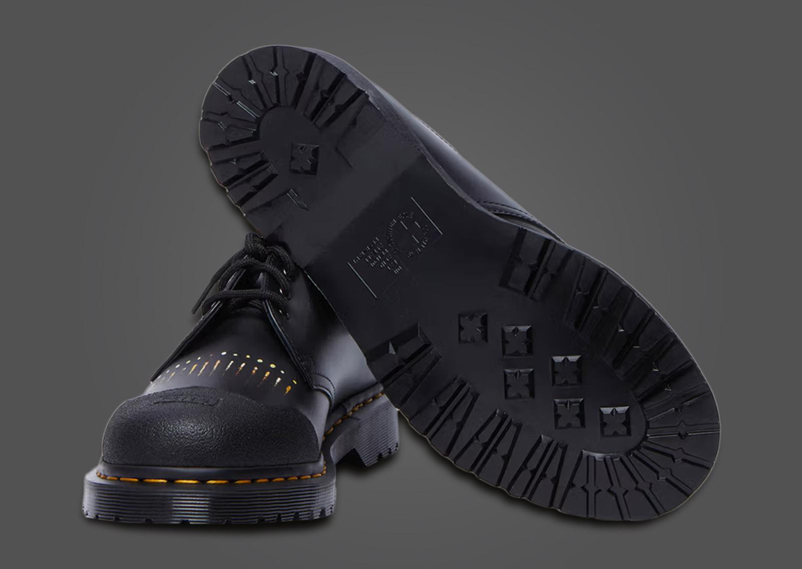 Nine Inch Nails x Dr. Martens 1461 3-Eye Shoe The Downward Spiral Front & Outsole