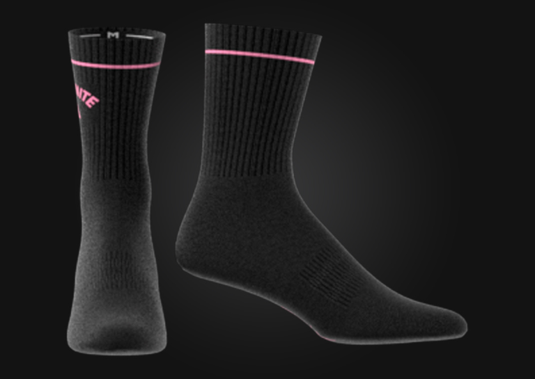 Fortnite x adidas Socks Black Pink Angle