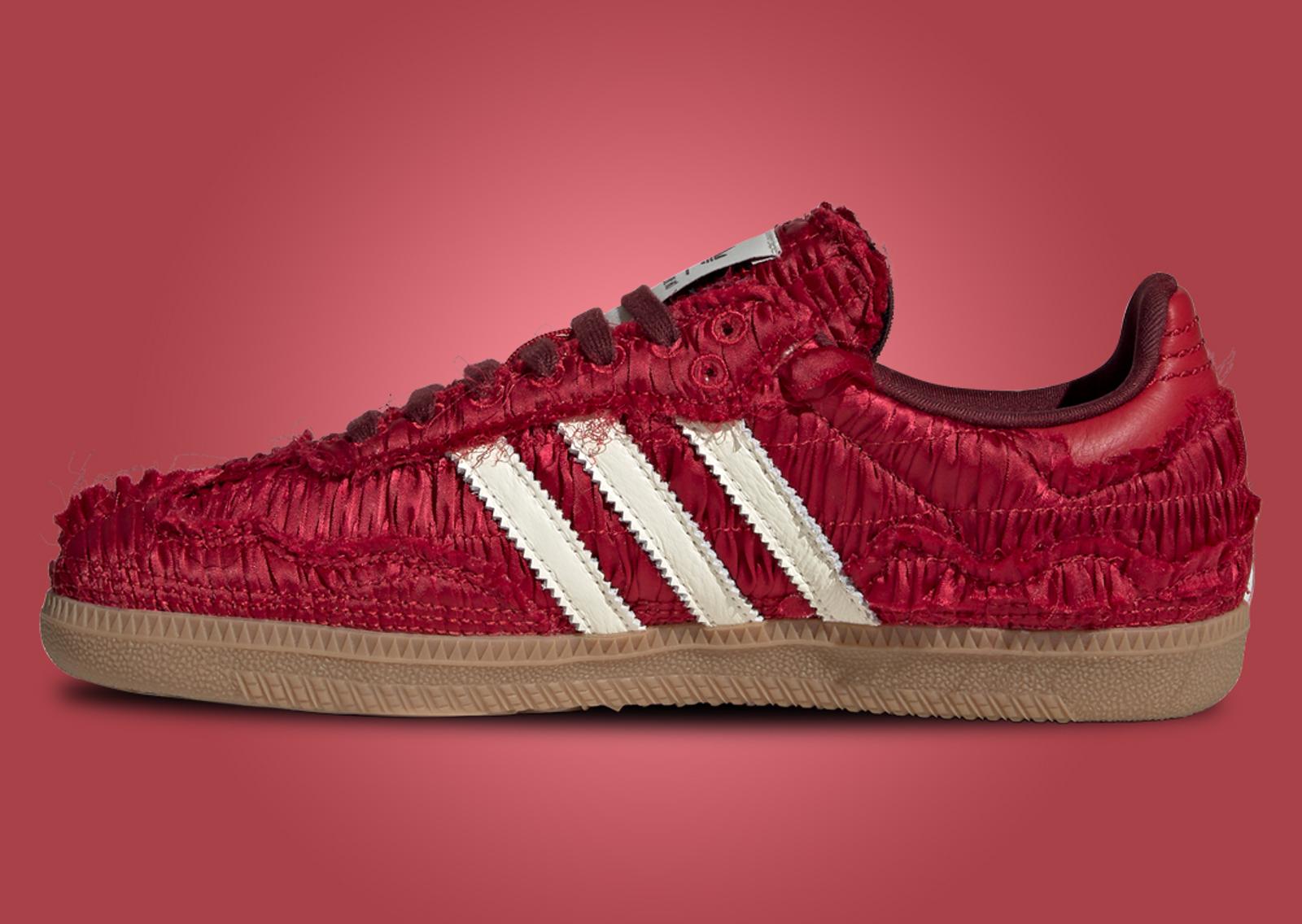 Caroline Hu x adidas Samba OG Satin Power Red (W) Medial