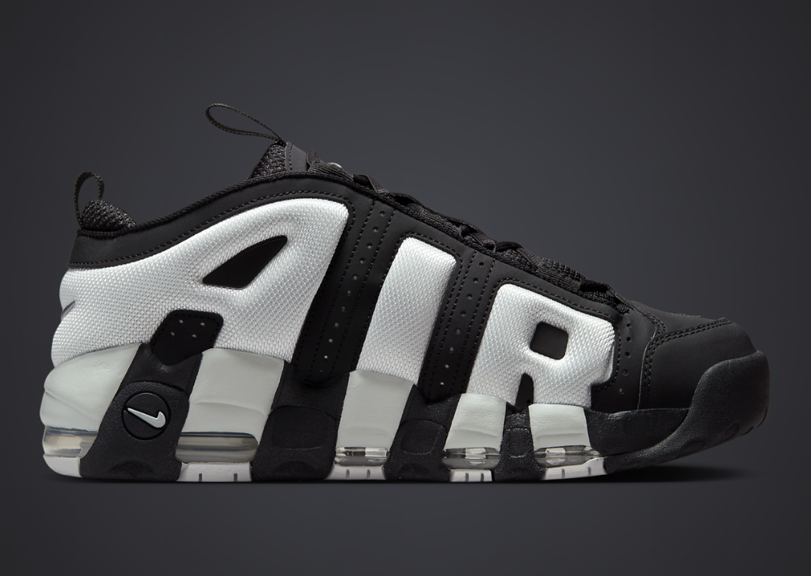 Nike Air More Uptempo Low Black Photon Dust Medial