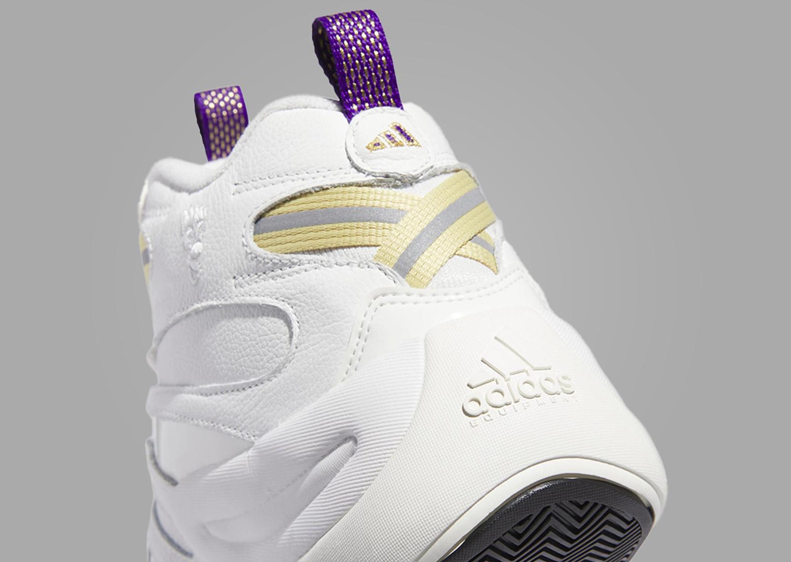 adidas Crazy 8 Lakers Core White Back Heel Detail