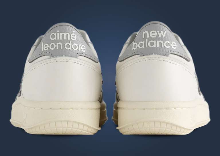 Aime Leon Dore x New Balance T500 White Grey Heel