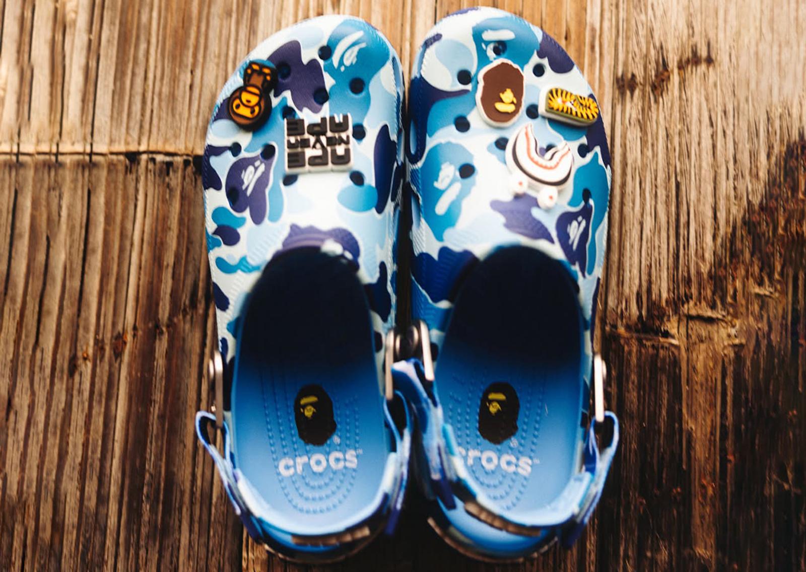 BAPE x Crocs Classic Clog ABC Camo Blue