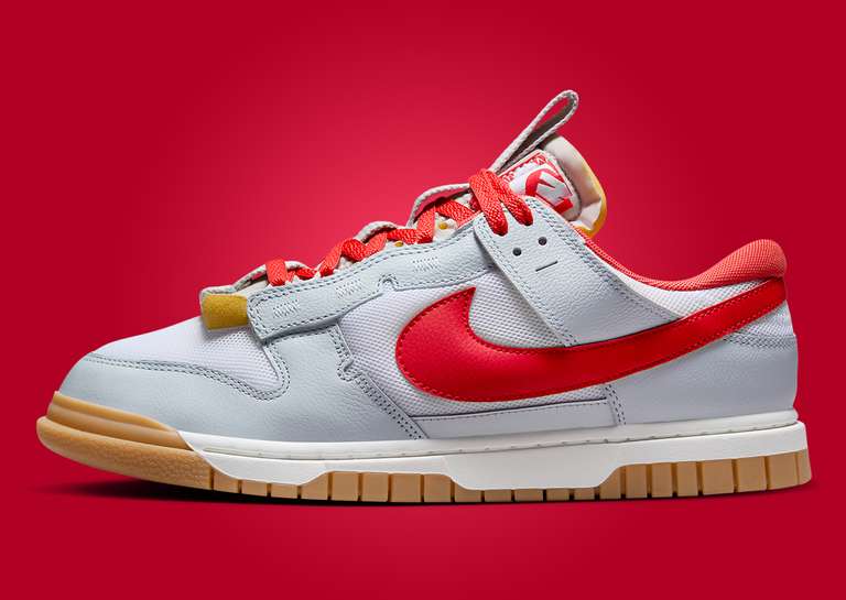 Nike Dunk Low Remastered Pure Platinum Light Crimson Lateral