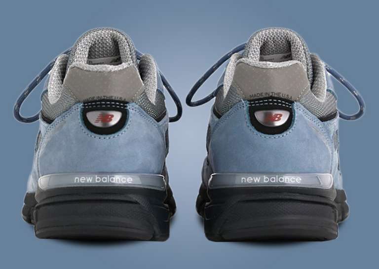 New Balance 990v4 Made in USA Arctic Grey Heel