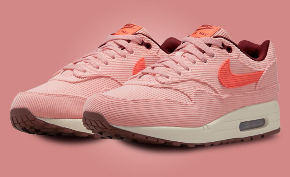 Nike's Air Max 1 Premium Suits Up In Coral Stardust Corduroy