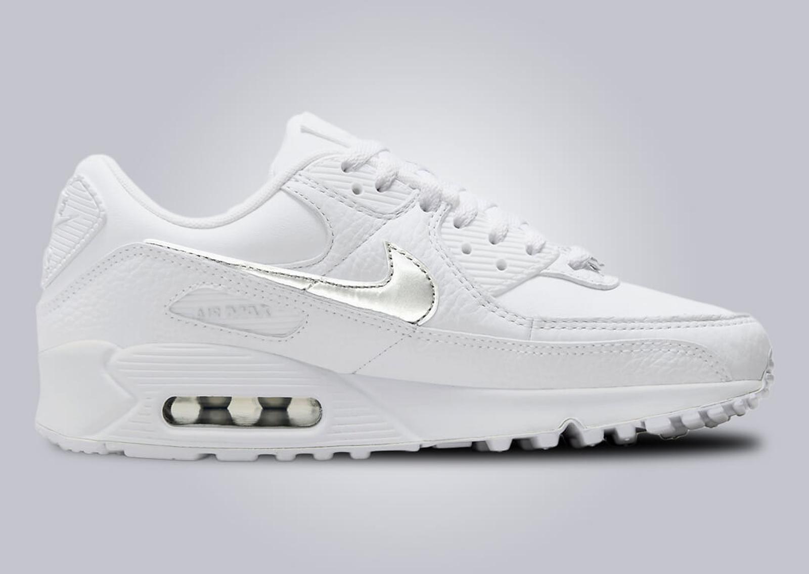 Nike Air Max 90 Liquid Metal White (W) Medial