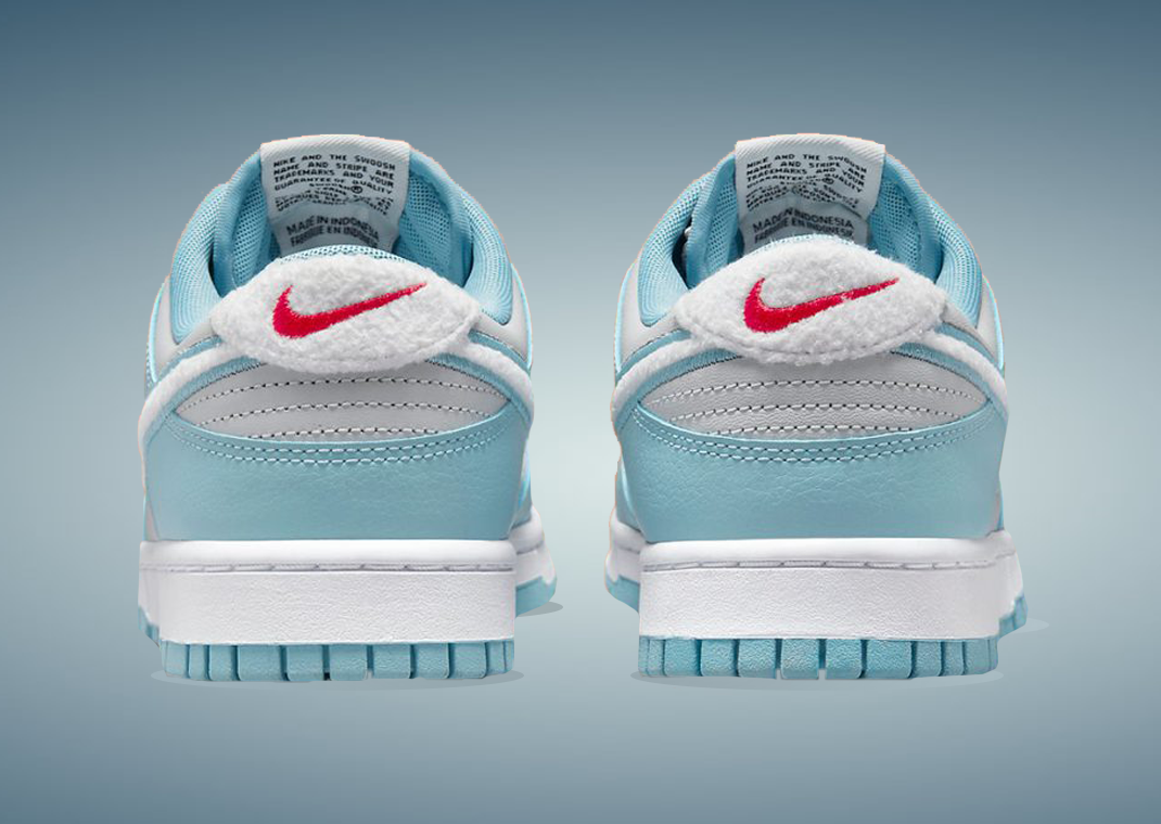 Custom Painted Nike Dunk Low light Blue With Gray Swoosh -  in 2023