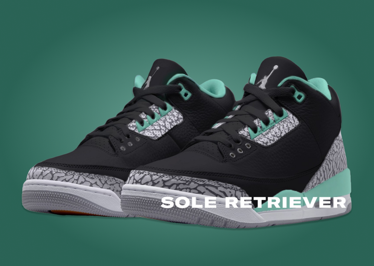 Jordan 3 retro 2025 golf black green glow