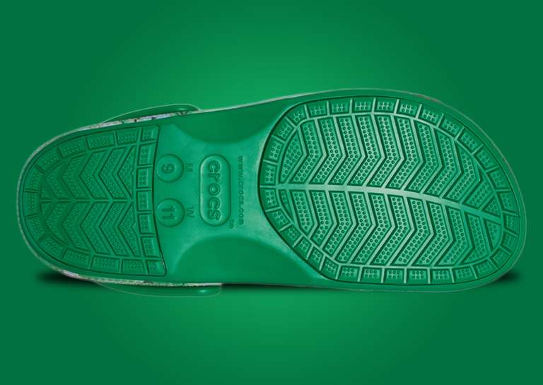 Futura Laboratories x Crocs Classic Clog Green Outsole