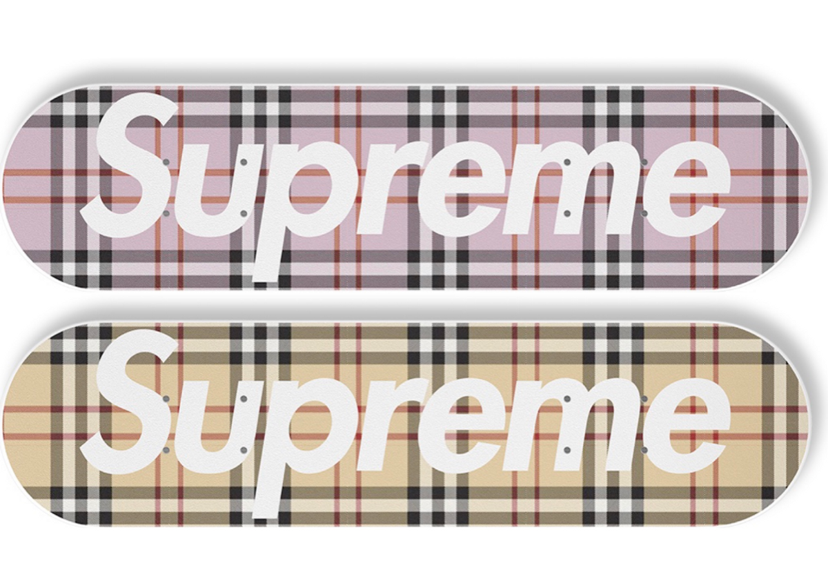 Supreme x Burberry Skate Decks