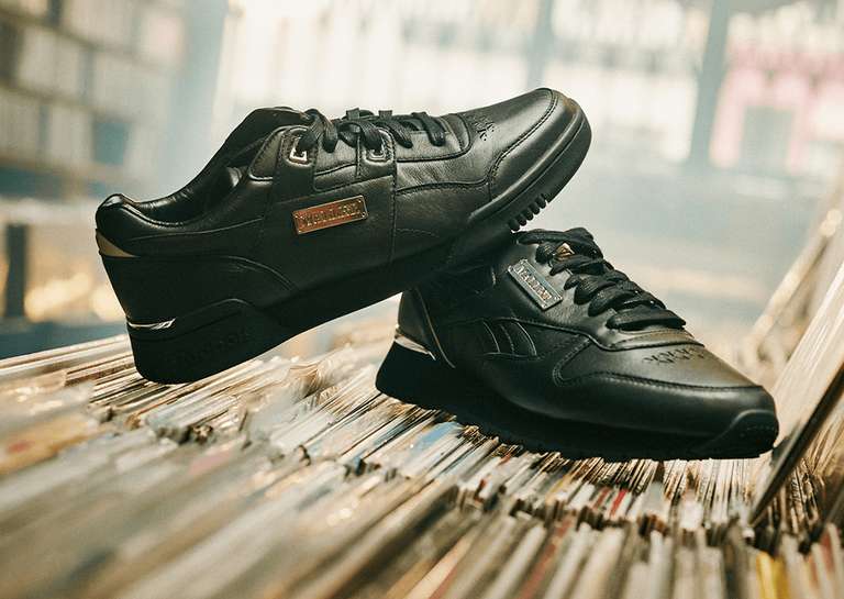 Mallet London x Reebok Workout Plus Lo Black and Classic Leather Black