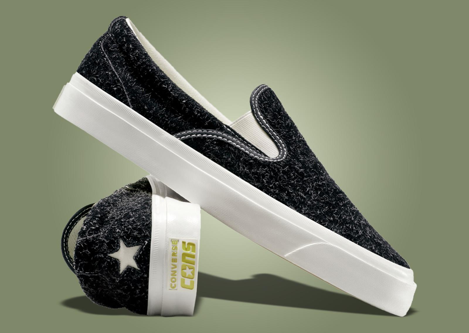 GOLF le FLEUR* x Converse One Star Slip Pro Black Beauty Angle