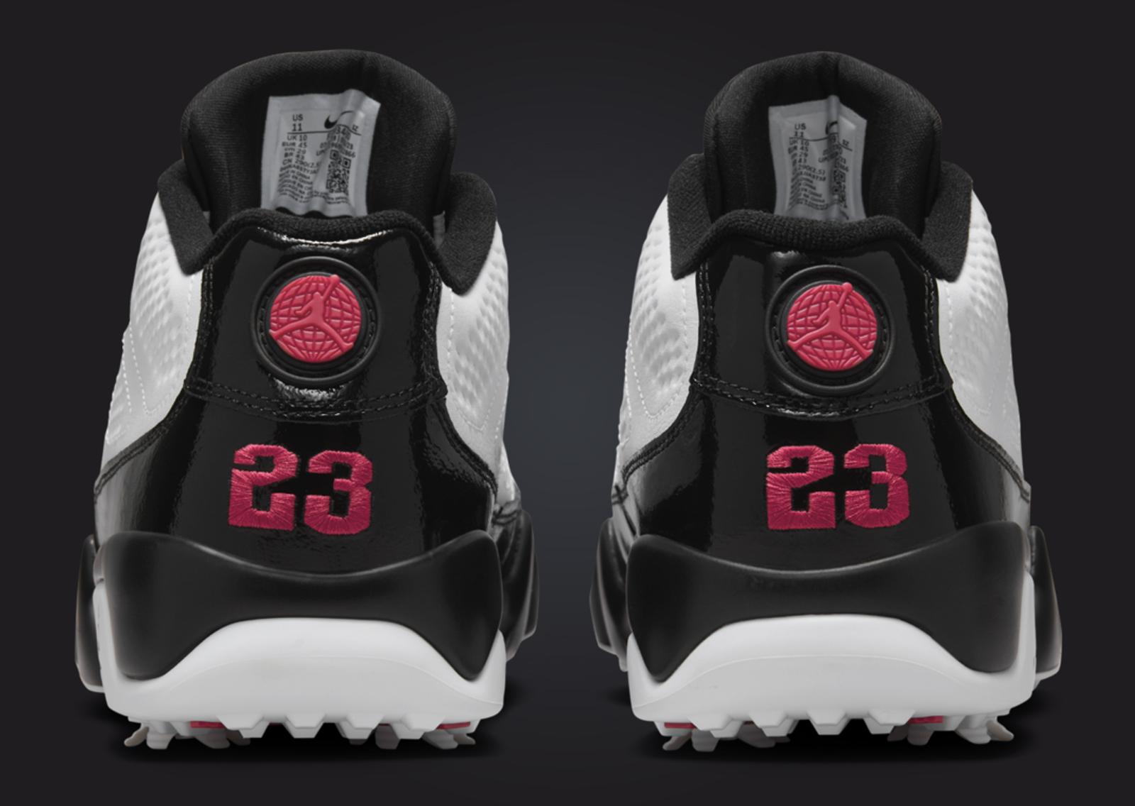 Air Jordan 9 Golf White Black Back