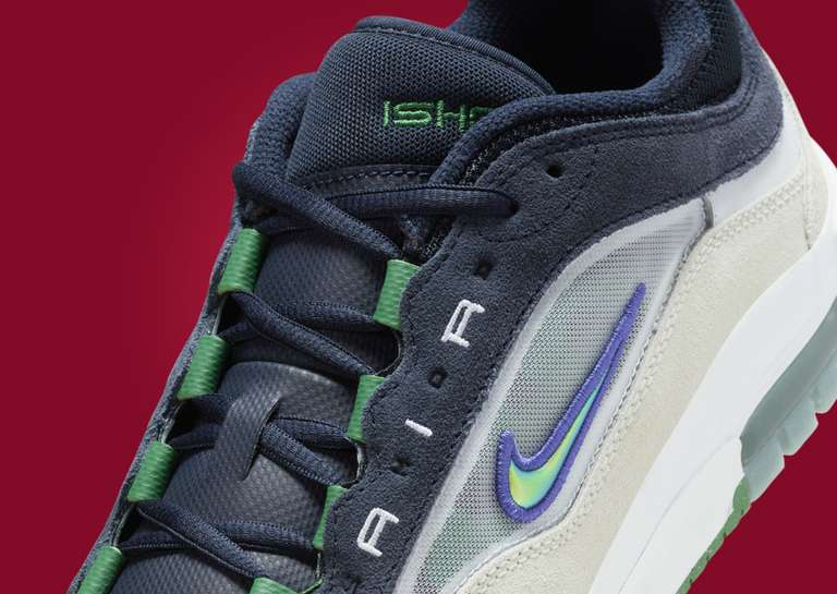 Nike SB Air Max Ishod White Violet Obsidian Heel Detail Tongue Detail