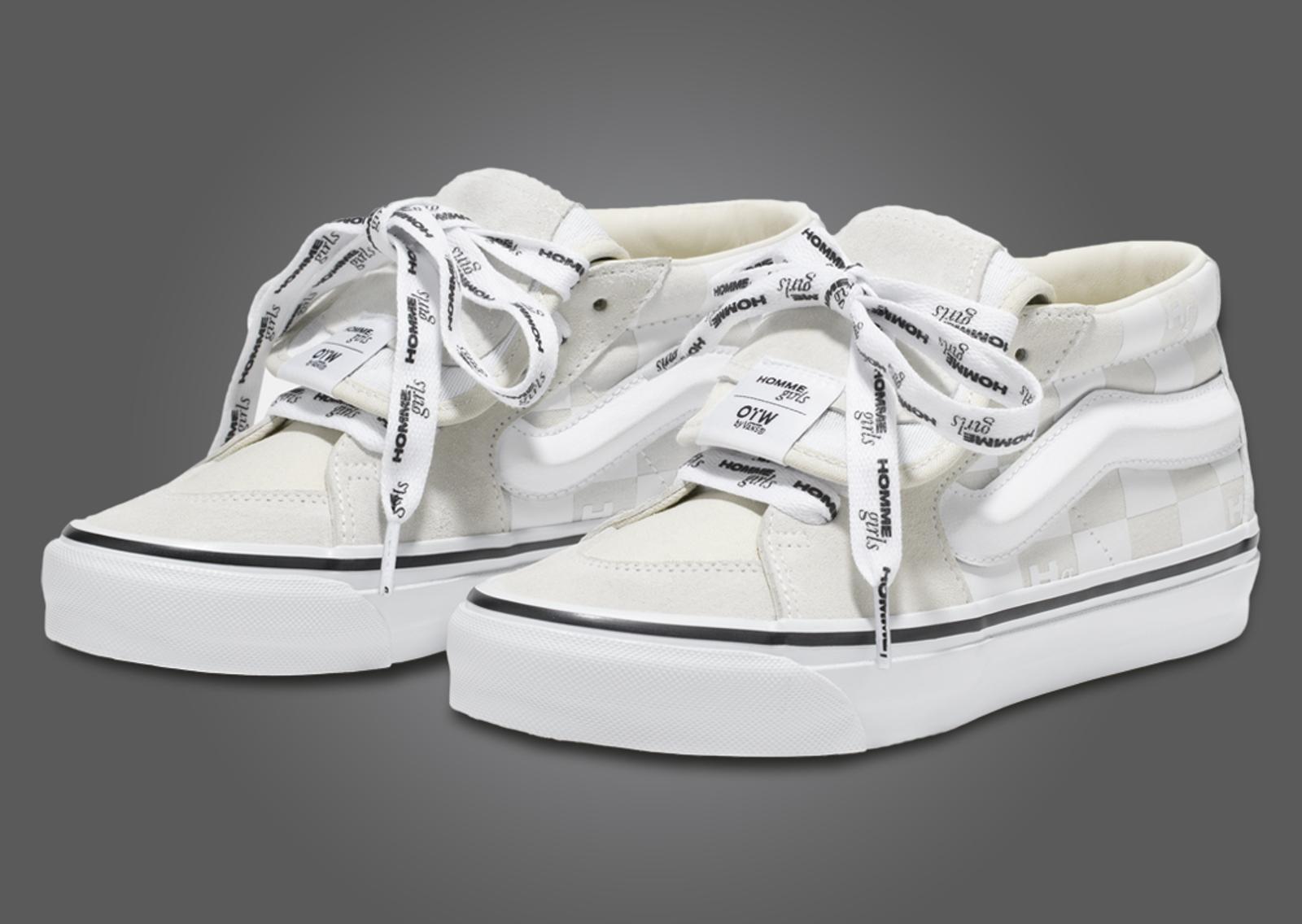 HommeGirls x Vans OTW Sk8-Mid 83 White Angle