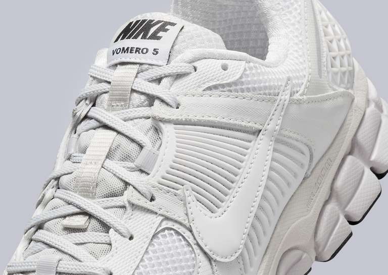 Nike Zoom Vomero 5 White Vast Grey (W) Tongue