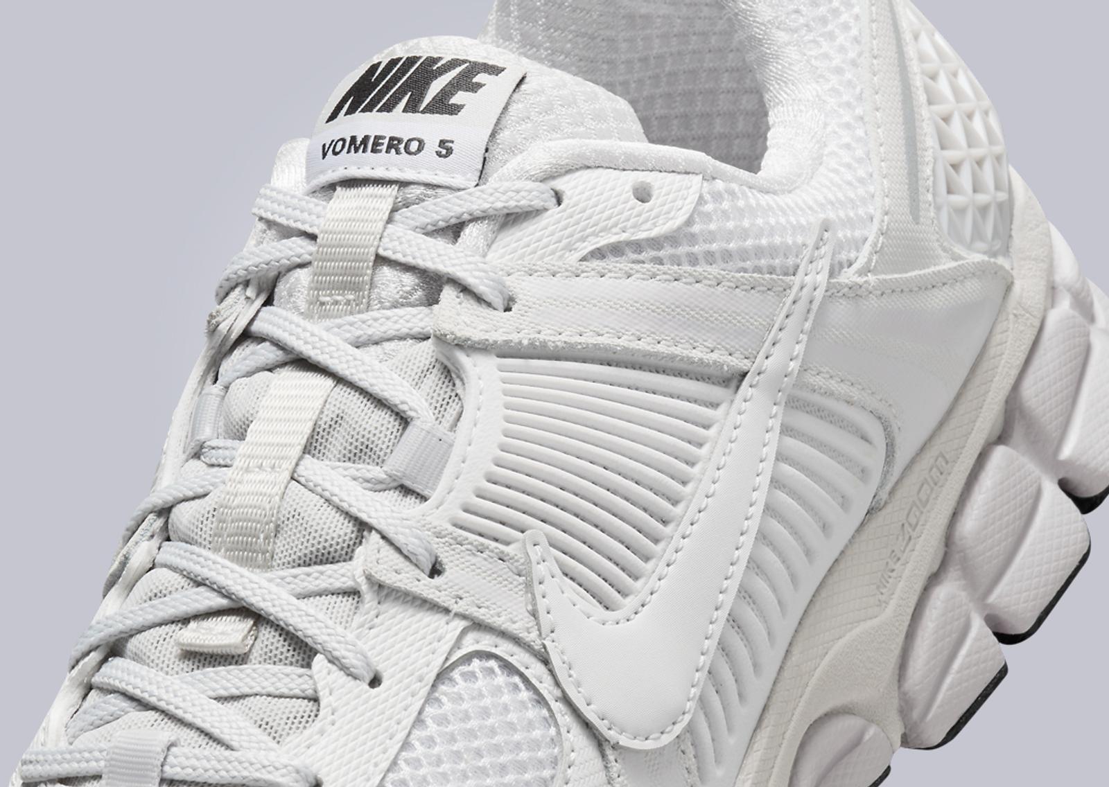 Nike Zoom Vomero 5 White Vast Grey (W) Tongue