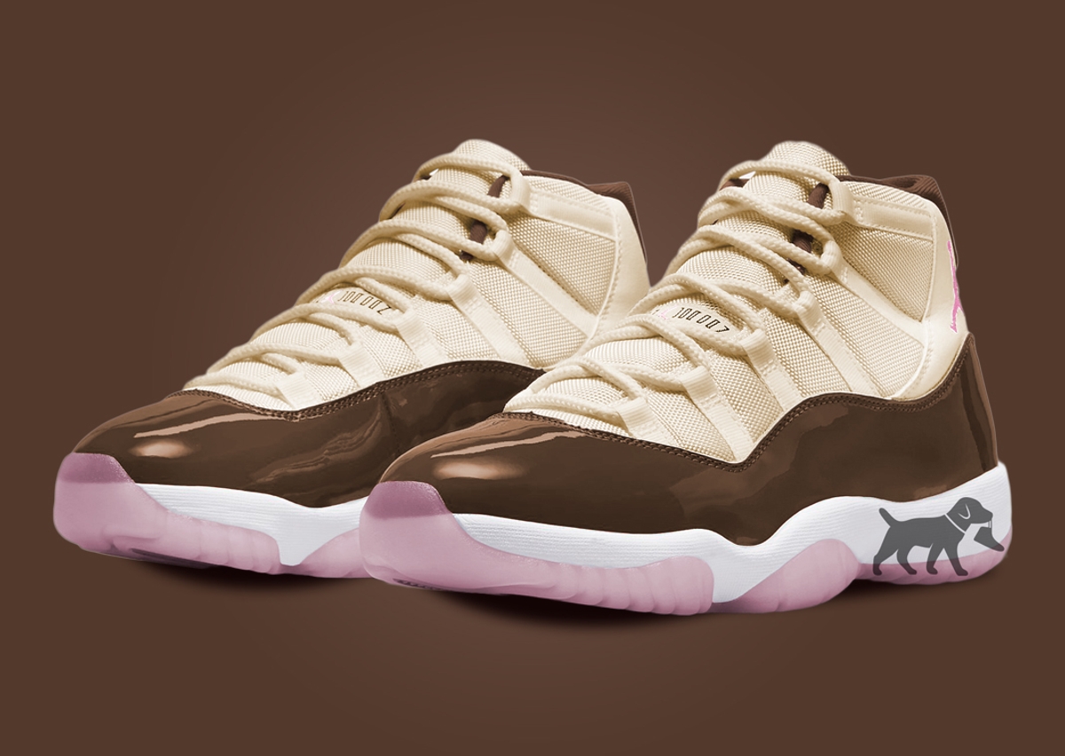 Women's Air Jordan 11 Retro Neapolitan, Sail Velvet Brown / 10