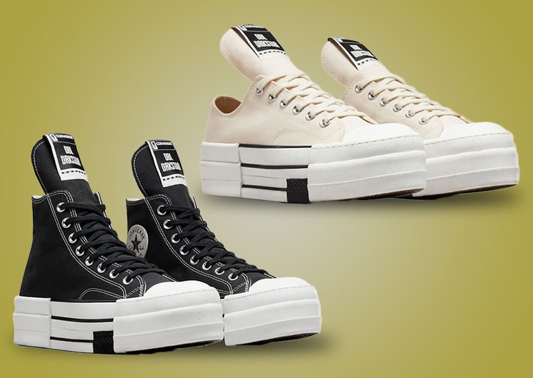 The Rick Owens x Converse DRKSHDW DBL DRKSTAR Pack Releases